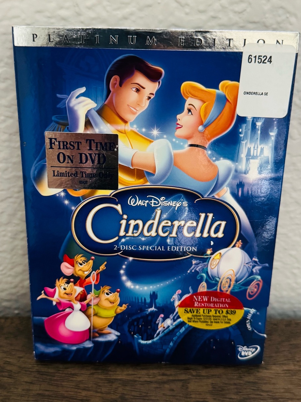 Cinderella Walt Disney Platinum Edition Kids Movie DVD